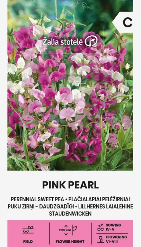 Platlapu dedestiņas (daudzgadīgie puķuzirņi)  Pink Pearl 1g